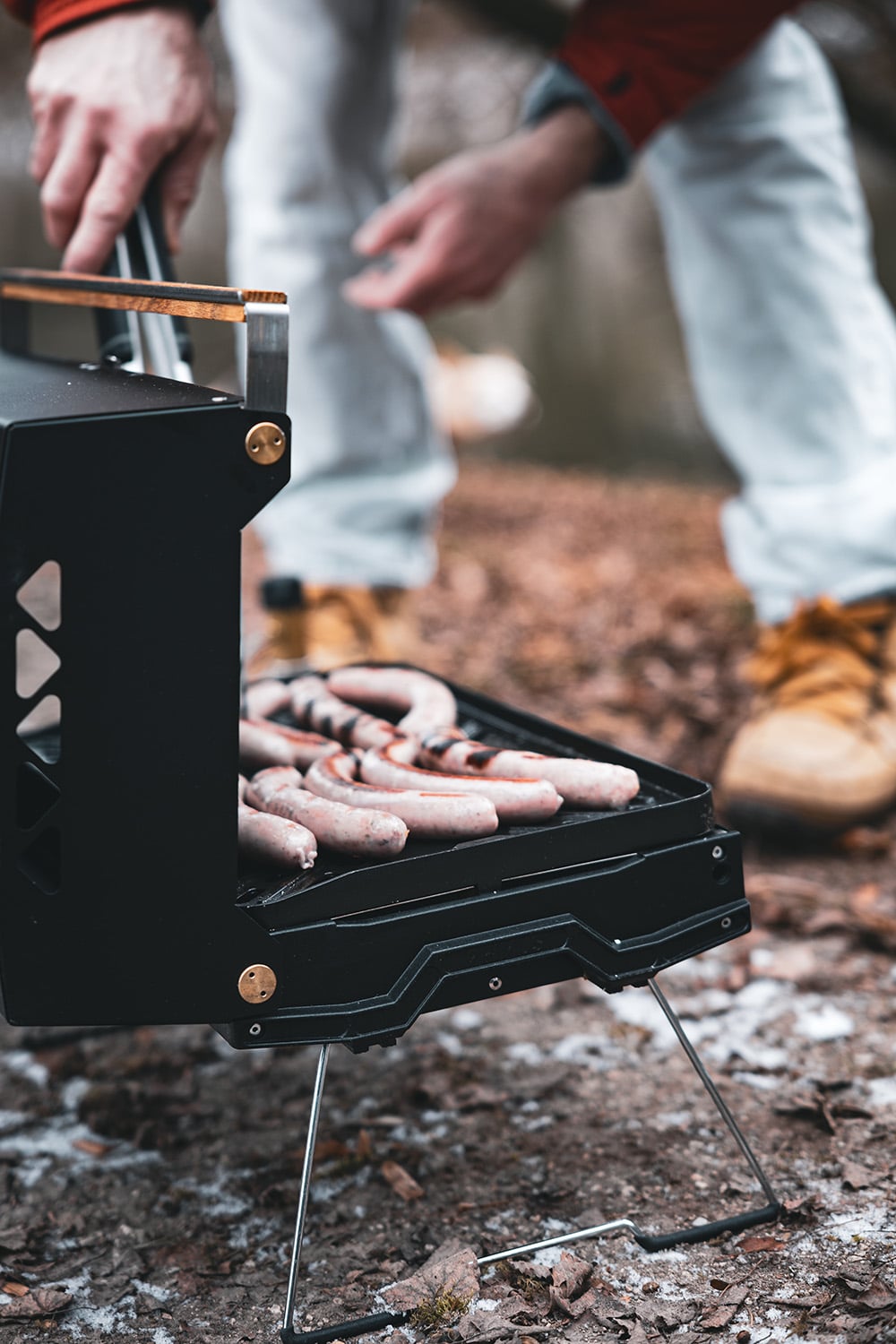 Winterkochen auf dem Gasgrill