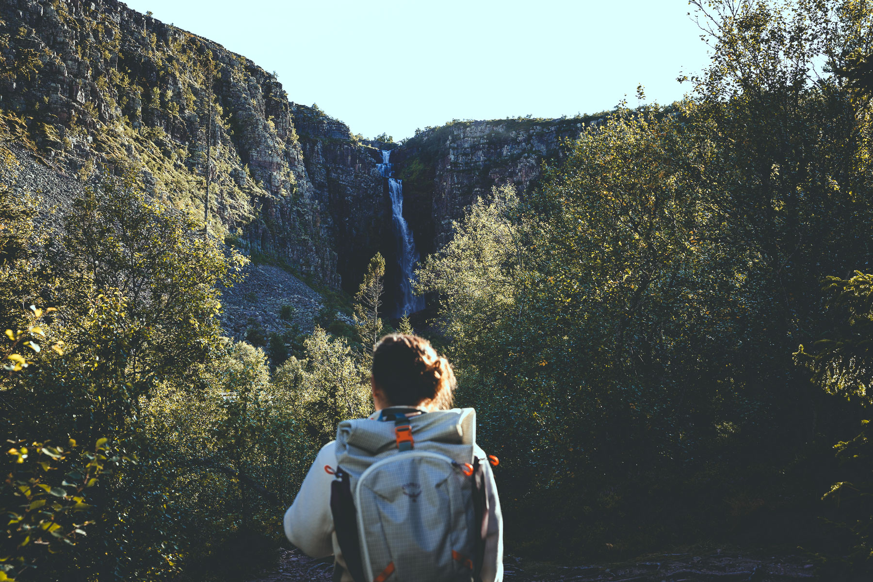 Fulufjället Wandern zum Wasserfall