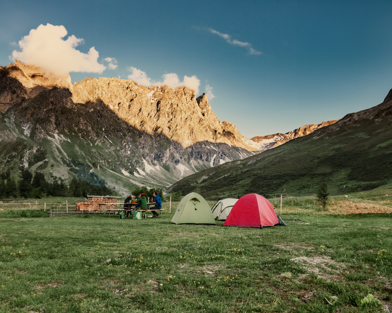 Nomady Zelten im Alpenraum