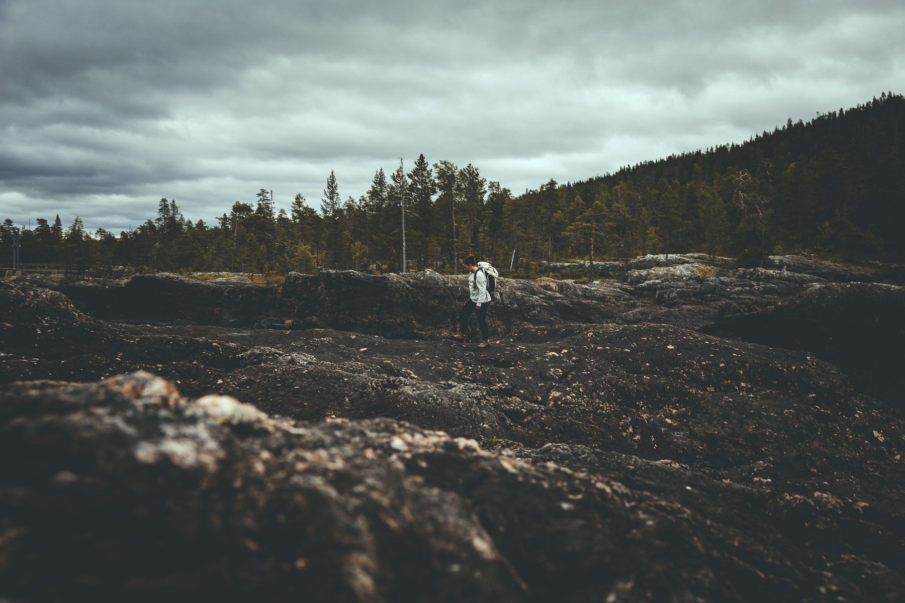 Trollforsen Felsformation Wandern in Schweden