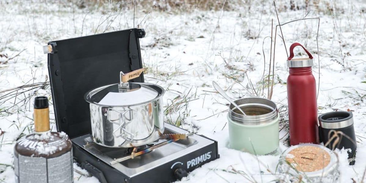 Kochen im Winter mit Primus Gaskocher
