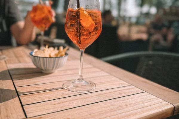 Aperol Sprizz in Grado am Campingplatz
