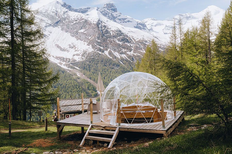 Bubble Tent in Saas Fee Switzerland