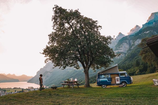 Nomady Camping in den Bergen