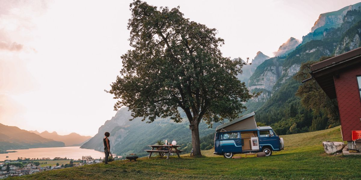 Nomady Camping in den Bergen