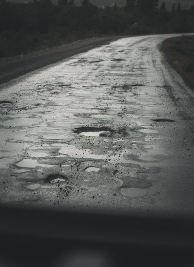 Schlaglöcher in Schweden